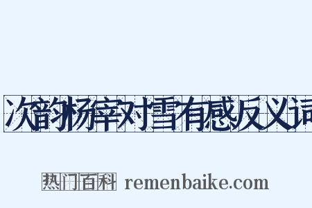 次韵杨宰对雪有感反义词是什么意思的图片